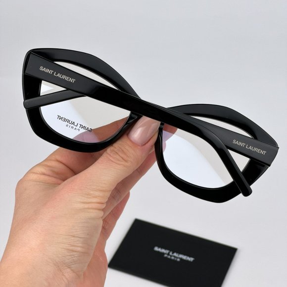 Saint Laurent SL68OPT 001 BRAND NEW Eyeglasses Black Cat Eye Women - Picture 4 of 14